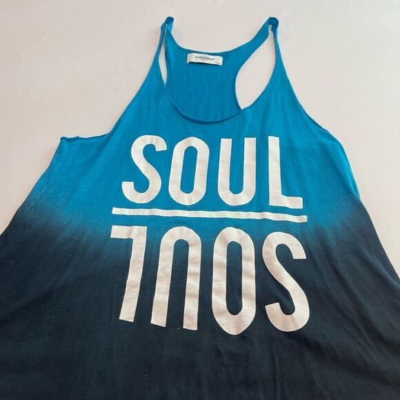 Soul Cycle Blue Dip Dye Tank Top Size Small New - Picture 2 of 6